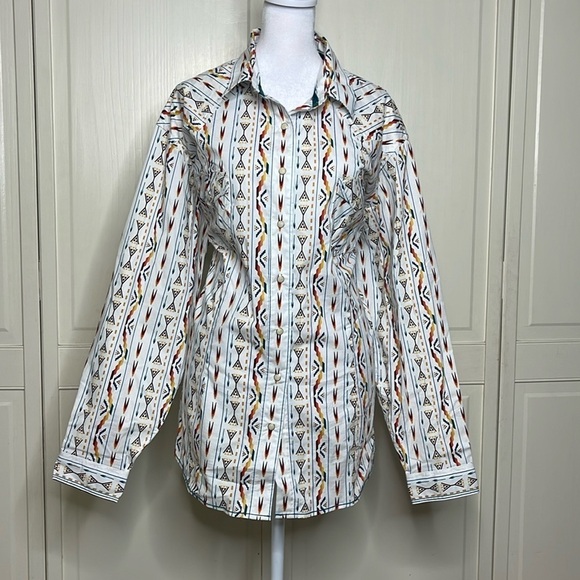Panhandle Women’s Rough Stock Aztec Snap Button Shirt Multicolor Size 2XL NWT - Picture 1 of 11